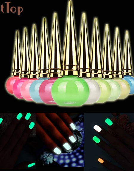 Fluorescent Luminious Nail Polish Glow In Dark Candy Color