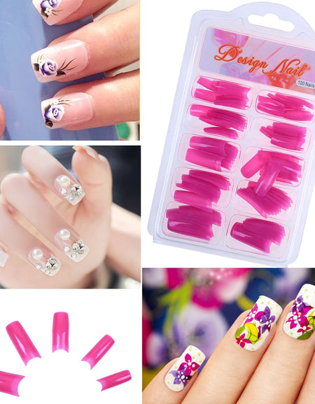 DIY Clear Acrylic Nail False Art Finger