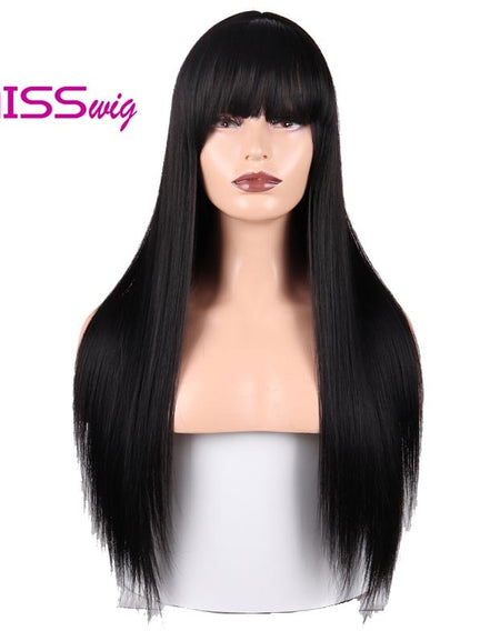 Synthetic Hair Long Straight Black Blonde Red