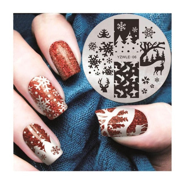 Nail Art christmas stamping