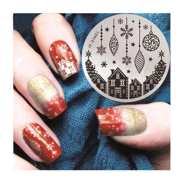 Nail Art christmas stamping