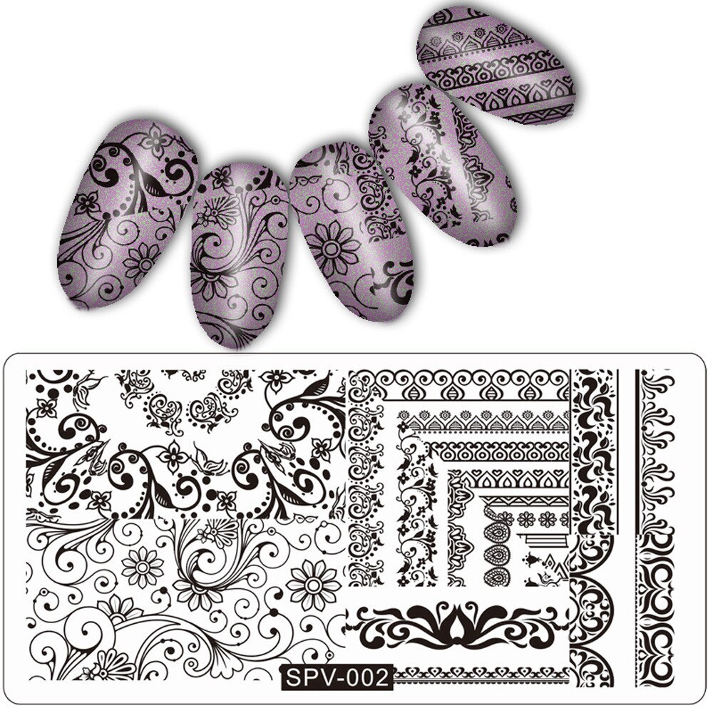 Nail Art Image Stamp Manicure Template Pattern