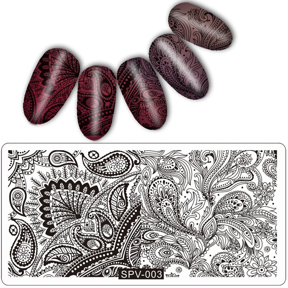 Nail Art Image Stamp Manicure Template Pattern
