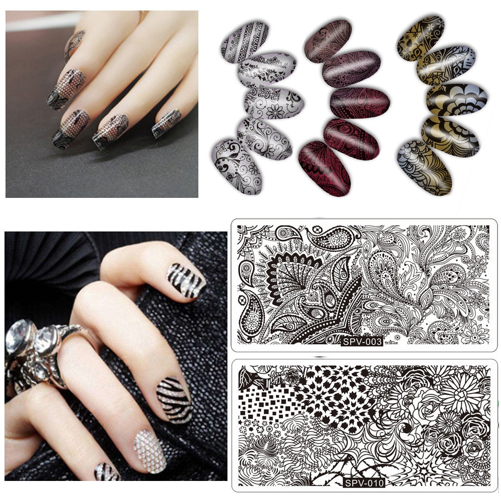 Nail Art Image Stamp Manicure Template Pattern