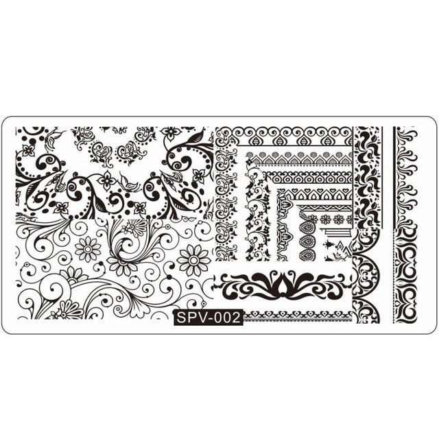 Nail Art Image Stamp Manicure Template Pattern