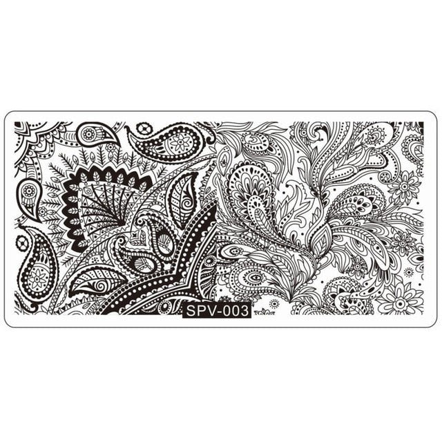 Nail Art Image Stamp Manicure Template Pattern