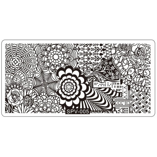 Nail Art Image Stamp Manicure Template Pattern