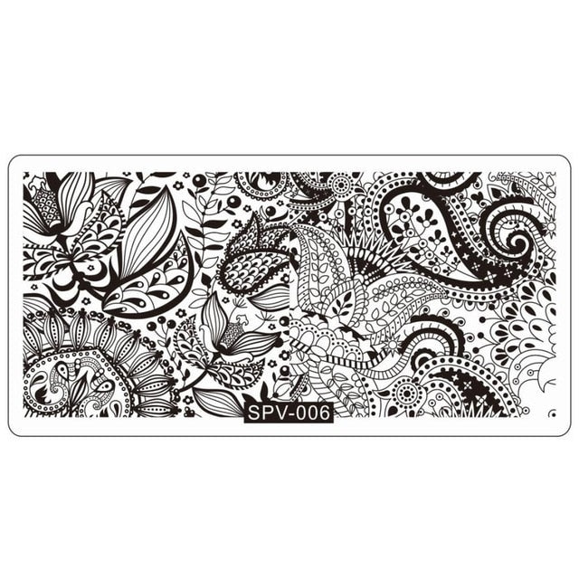 Nail Art Image Stamp Manicure Template Pattern