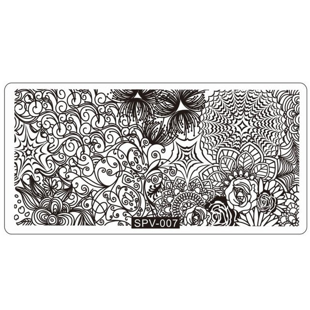 Nail Art Image Stamp Manicure Template Pattern