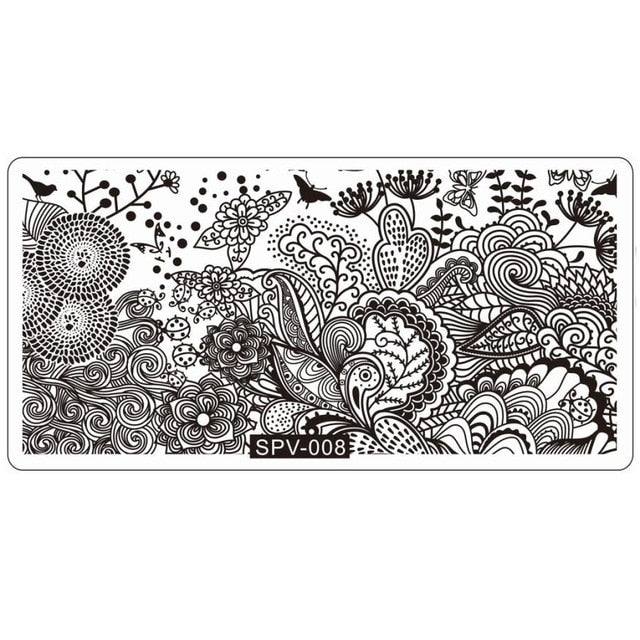 Nail Art Image Stamp Manicure Template Pattern