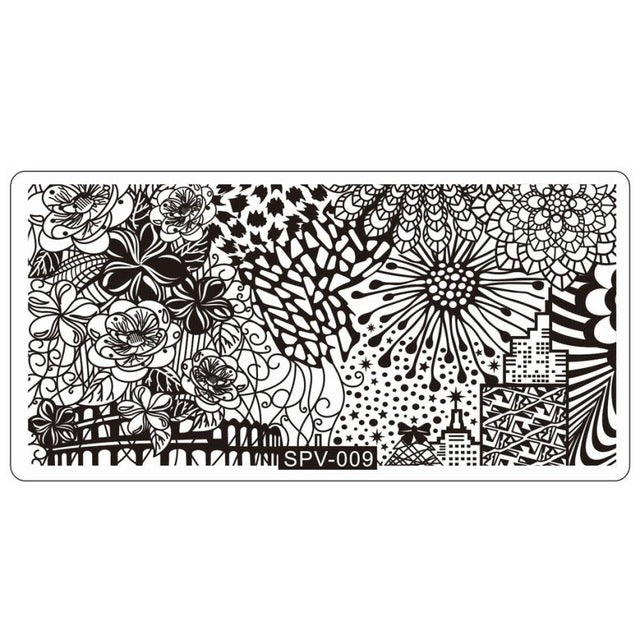 Nail Art Image Stamp Manicure Template Pattern