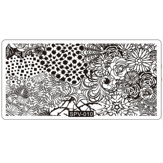 Nail Art Image Stamp Manicure Template Pattern