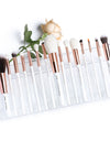 White/Rose Gold Makeup Brushes