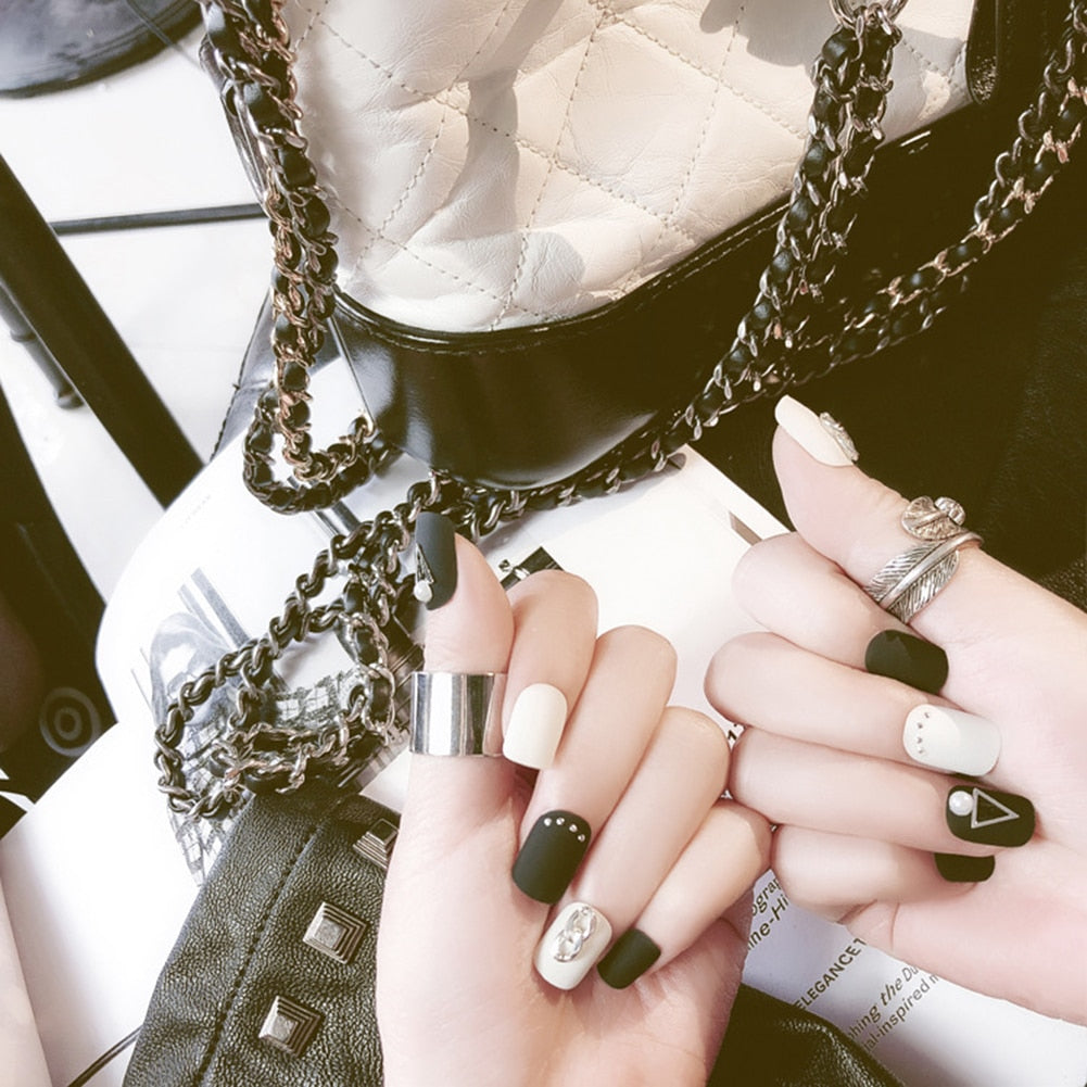 Matte Fake nails Nailing With Glue Nail Art Accessories