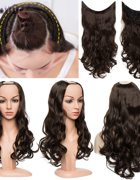 Hair Extension Clip One Piece Straight Curly