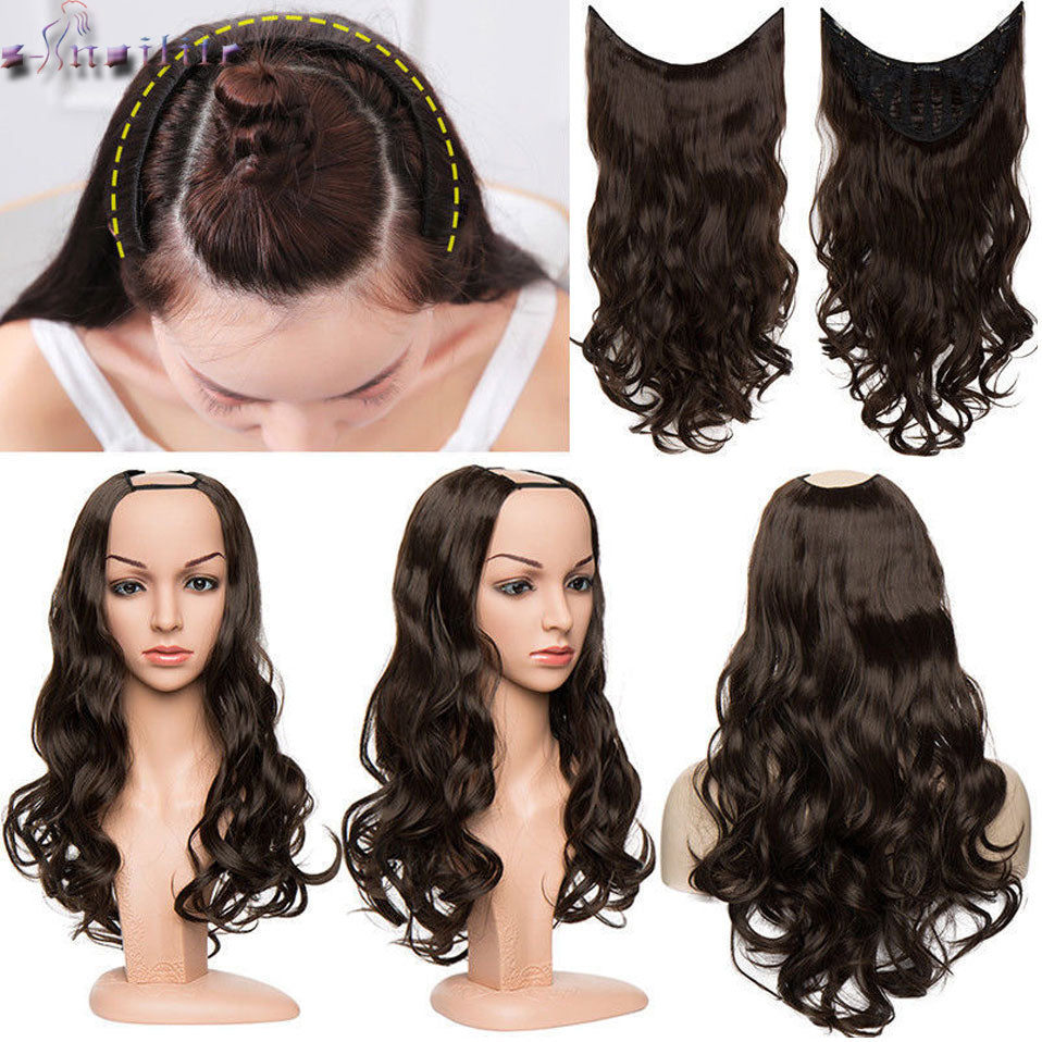Hair Extension Clip One Piece Straight Curly