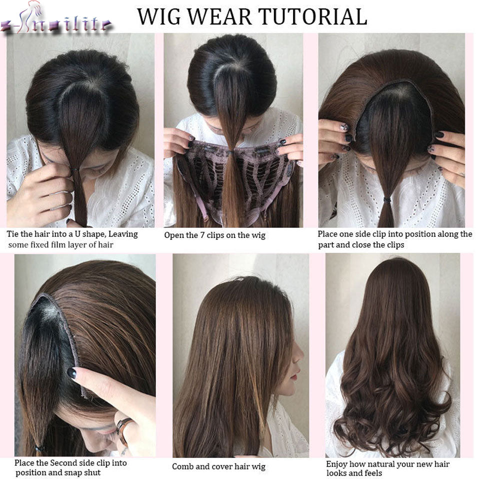 Hair Extension Clip One Piece Straight Curly