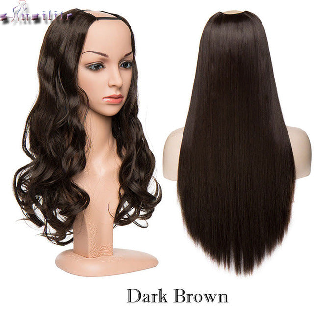 Hair Extension Clip One Piece Straight Curly