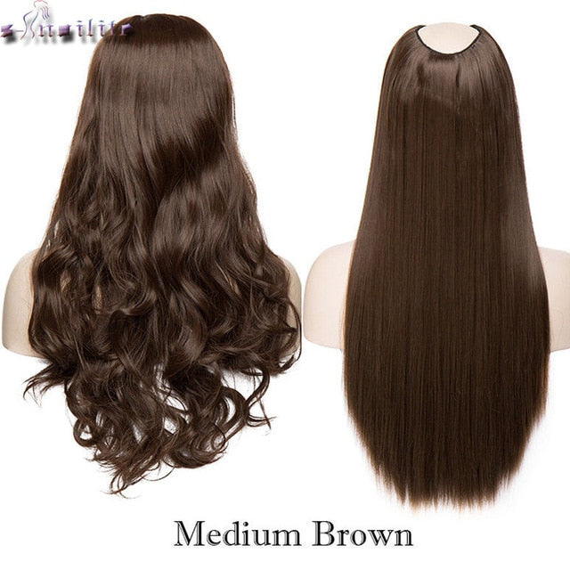 Hair Extension Clip One Piece Straight Curly