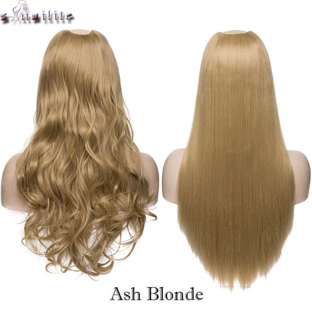 Hair Extension Clip One Piece Straight Curly