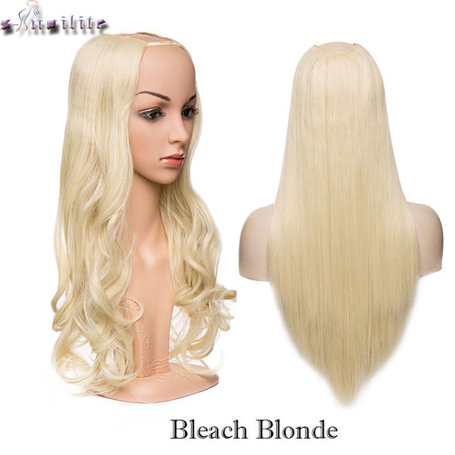 Hair Extension Clip One Piece Straight Curly