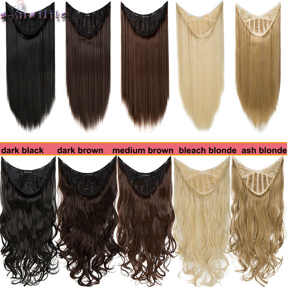 Hair Extension Clip One Piece Straight Curly