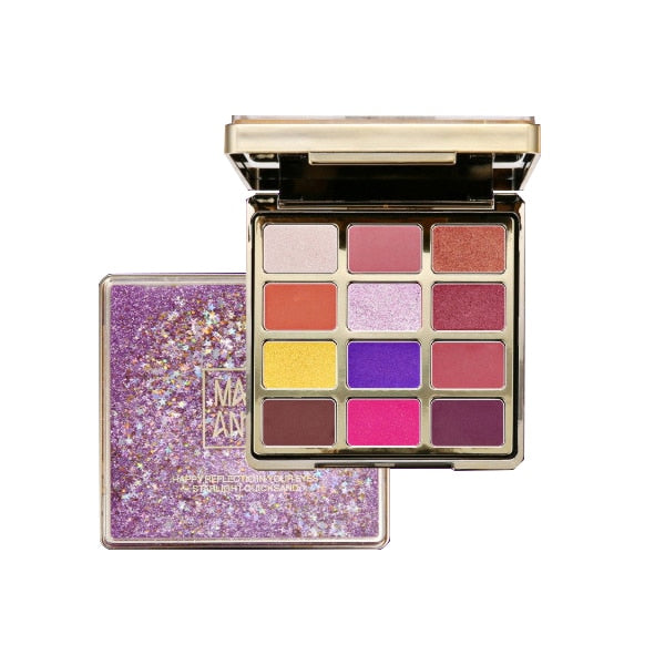 12 Color Glitter Eyeshadow Matte Shimmer Pigmented