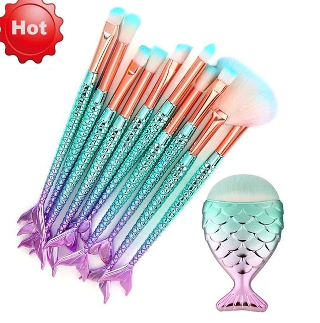 Pro Mermaid Makeup Brushes