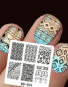 Featheringwomen Geometric Design Fashion Nail Art Image Stamping