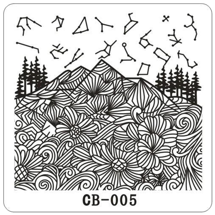 Featheringwomen Geometric Design Fashion Nail Art Image Stamping