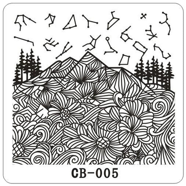 Featheringwomen Geometric Design Fashion Nail Art Image Stamping