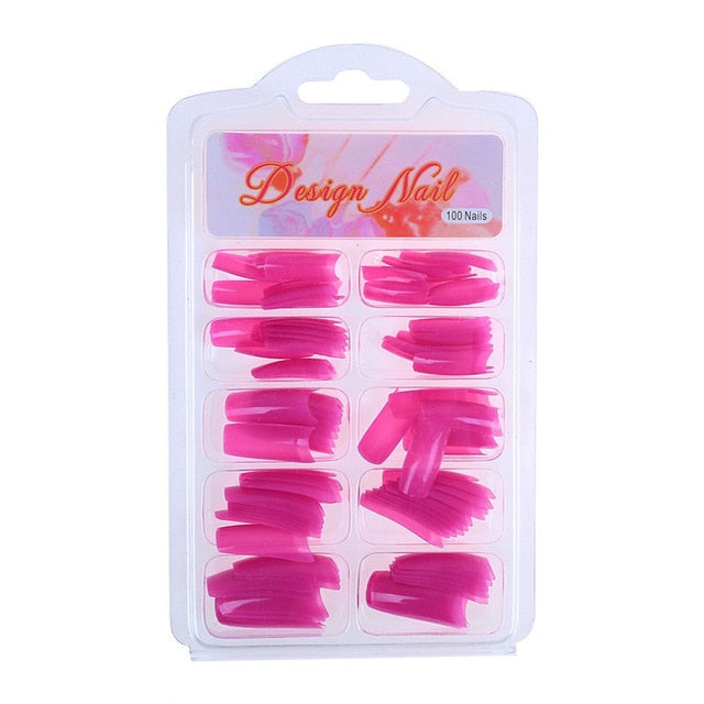 DIY Clear Acrylic Nail False Art Finger