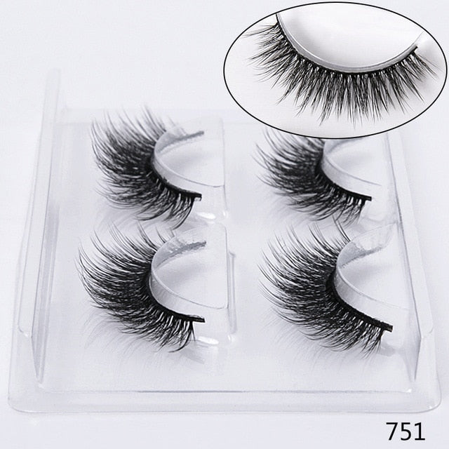 pairs natural false eyelashes