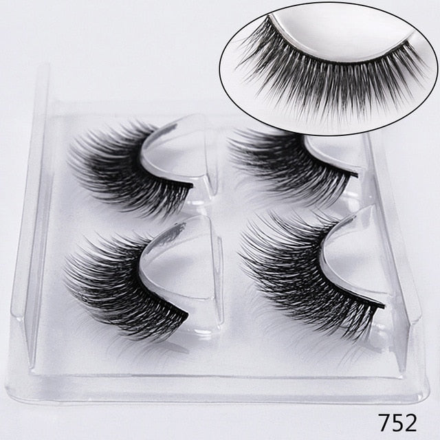 pairs natural false eyelashes