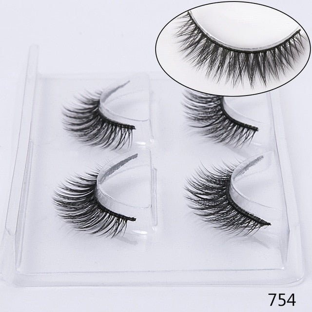 pairs natural false eyelashes