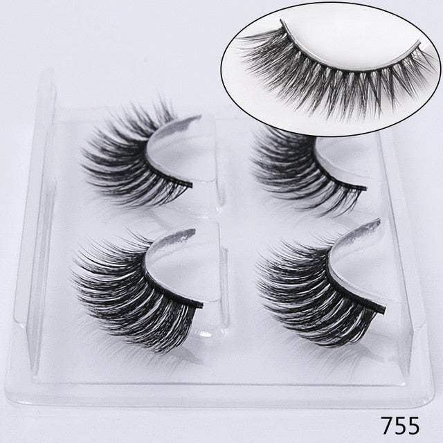 pairs natural false eyelashes