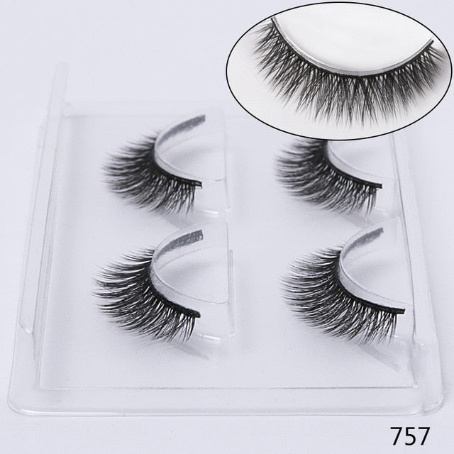 pairs natural false eyelashes
