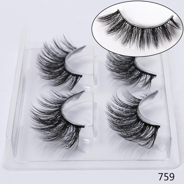 pairs natural false eyelashes