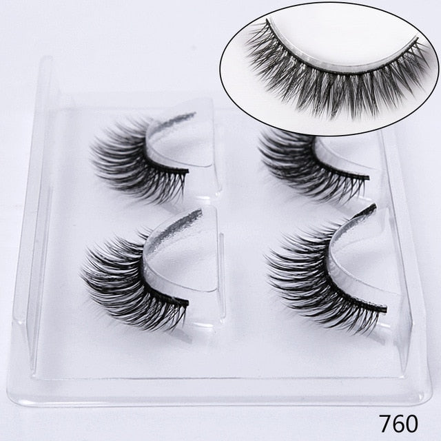 pairs natural false eyelashes
