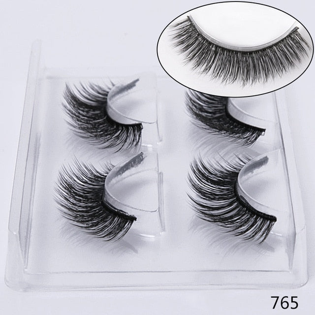 pairs natural false eyelashes