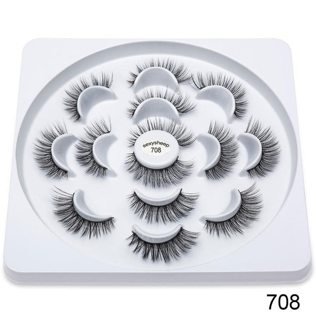 pairs Faux 3D Mink Lashes Natural Long False Eyelashes