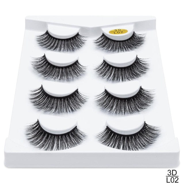 pairs Faux 3D Mink Lashes Natural Long False Eyelashes