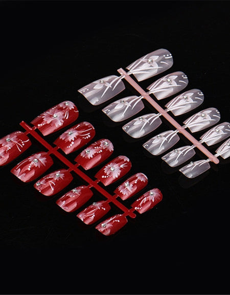 Mixed Set False Nail with Manicure Gel