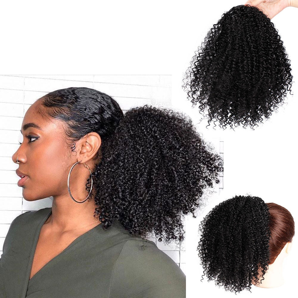 Curly Ponytail Afro Kinky Hair Extension