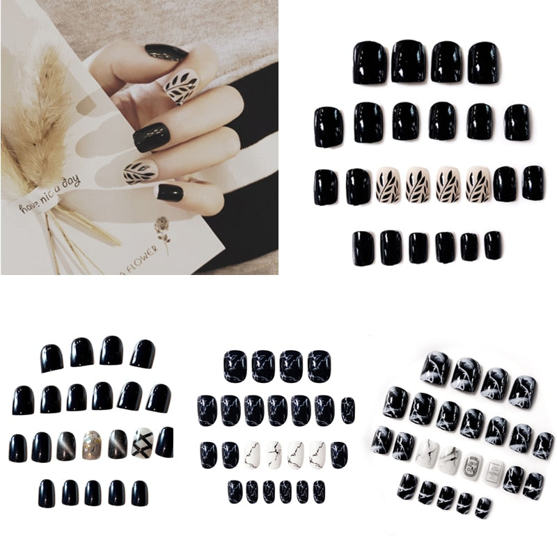 New Toe False Nails French Long Nail