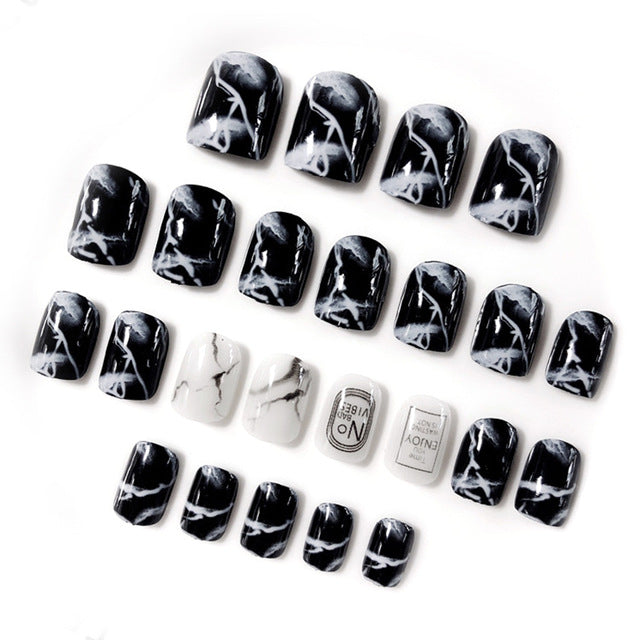 New Toe False Nails French Long Nail