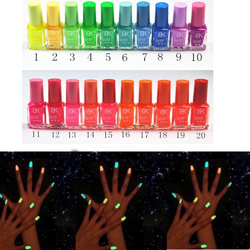 20 colors Gel Nail Polish for Glow in Dark
