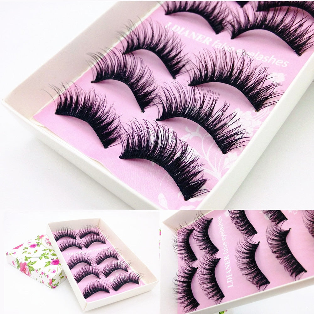 pair natural false eyelashes