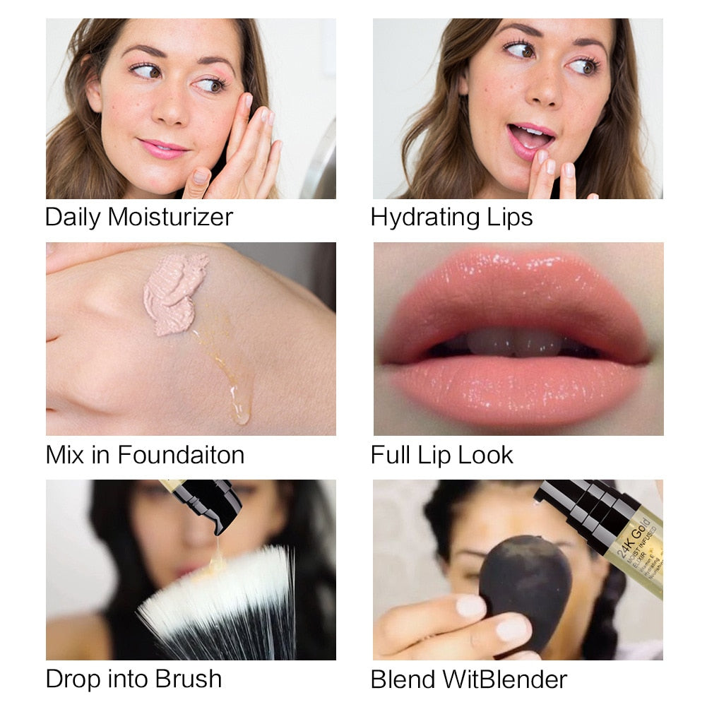 Gold Elixir Oil for Face Makeup Primer