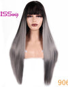 Synthetic Hair Long Straight Black Blonde Red